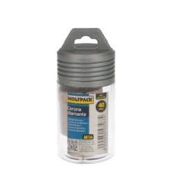 Corona Diamante Para Amoladora Ø 40 mm, Conexión Rosca M14, Corte Seco