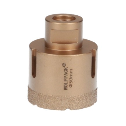 Corona Diamante Para Amoladora Ø 50 mm, Conexión Rosca M14, Corte Seco