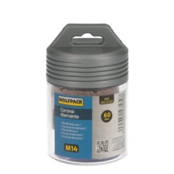 Corona Diamante Para Amoladora Ø 60 mm, Conexión Rosca M14, Corte Seco