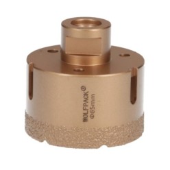 Corona Diamante Para Amoladora Ø 65 mm, Conexión Rosca M14, Corte Seco