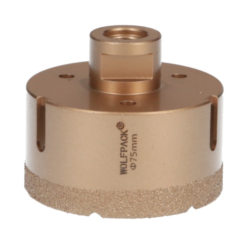 Corona Diamante Para Amoladora Ø 75 mm, Conexión Rosca M14, Corte Seco