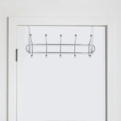 Perchero Cromado Colgante Para Puerta 5/10 Ganchos, Terminacion Metalica,