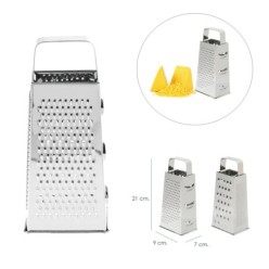 Rallador Acero Inoxidable, 4 Cortes Diferentes, Vertical,