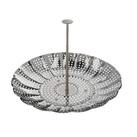 Cesta Vaporera Acero Inoxidable, Plegable Ø 13,5 / 23 cm, Cocina Al Vapor,