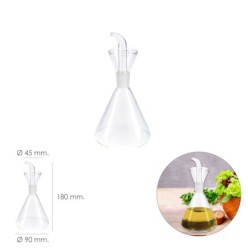 Aceitera De Cristal Con Sistema Antigoteo, Capacidad 250 ml,