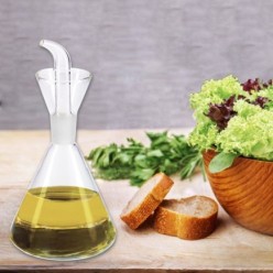 Aceitera De Cristal Con Sistema Antigoteo, Capacidad 250 ml,