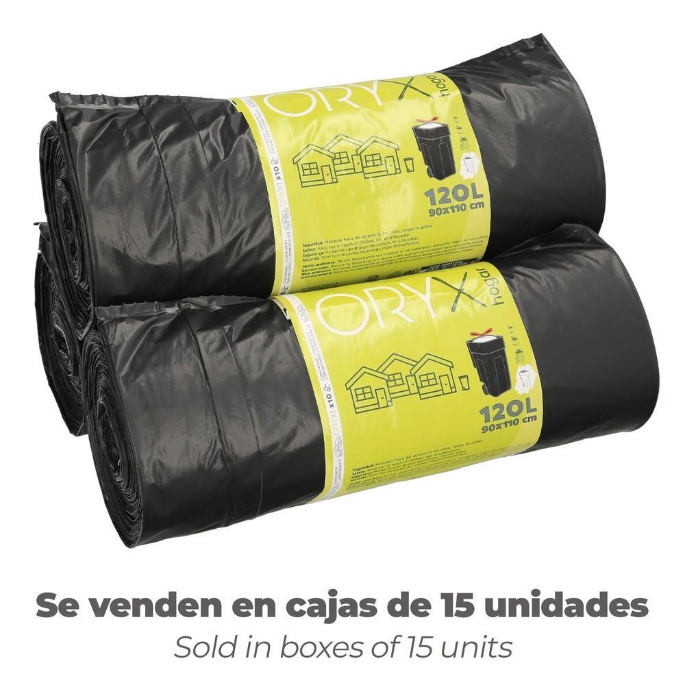 Bolsa Basura Cierre Facil 120 Litros Rollo 10 Bolsas al por Mayor | Almacén de Ferretería