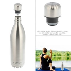 Botella Termica, Capacidad De 1000 ML, Libre BPA,  Acero Inoxidable, Antigoteo