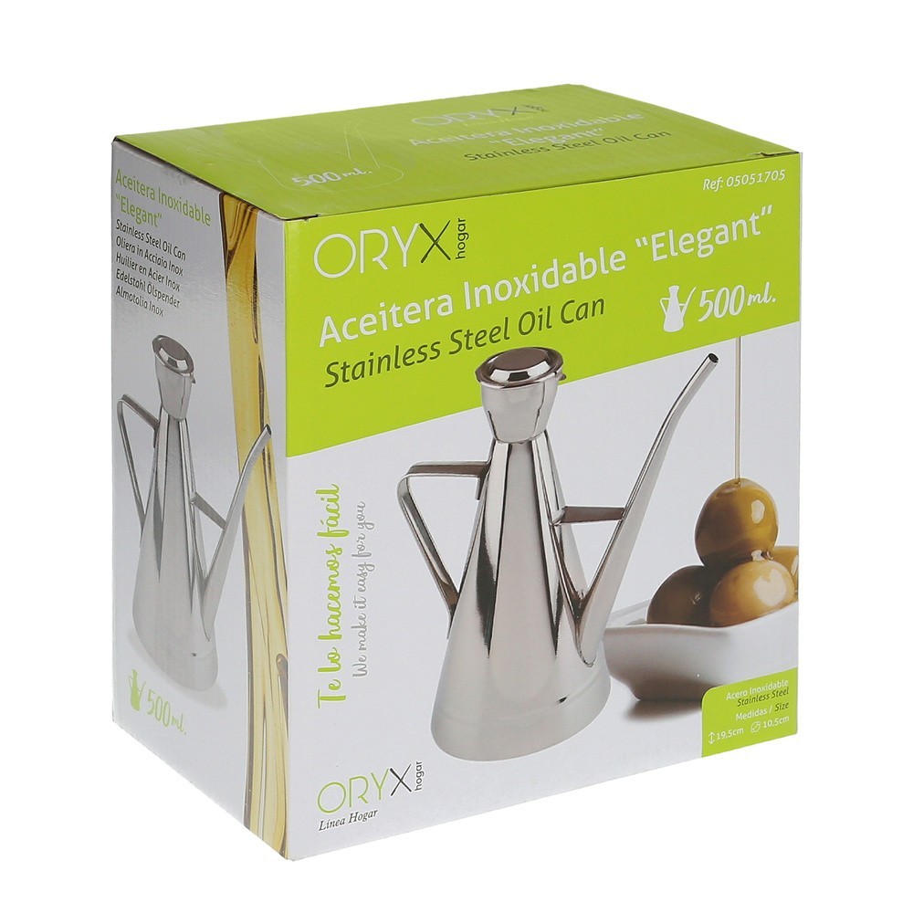Aceitera  Acero Inoxidable Modelo Elegant 500 ml, al por Mayor | Almacén de Ferretería