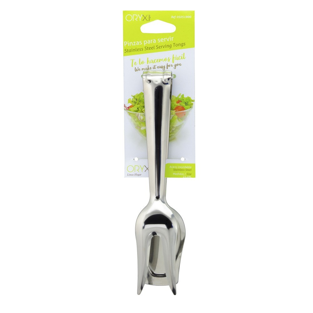 Pinzas Para Servir Acero Inoxidable  21 cm, Ideal para la cocina, servir ensaladas, servir carnes, pescados, etc, al por Mayor |