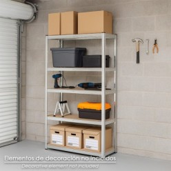 Modulo Estanteria Montaje Rápido Sin Tornillos 90x40x180 cm, (5 Bateas)