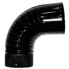 Codo Estufa Color Negro Vitrificado de 110 mm, 90°,