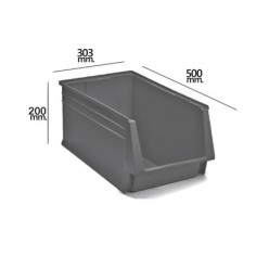 Gaveta Apilable Gris Nº58 500x303x200 mm,