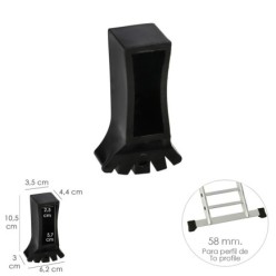 Contera Larguero Escalera 2 y 3 tramos /  Escalera Multiposicional con Perfil 58 mm, Versión 2019