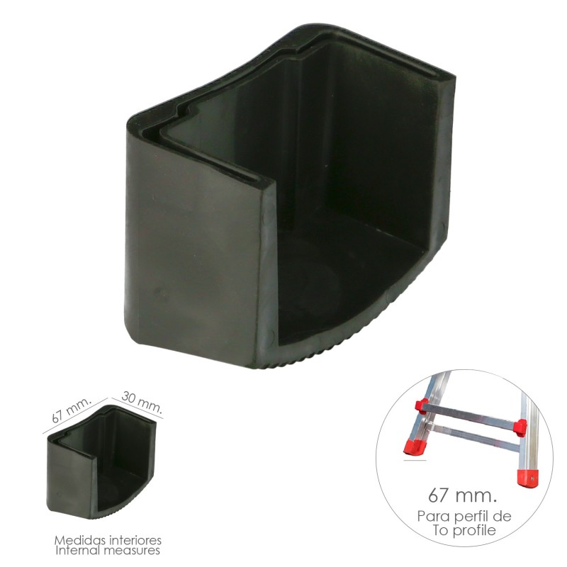 Contera Escaleras Telescopicas Perfil de 67 mm, Tramo Exterior, Version 2019