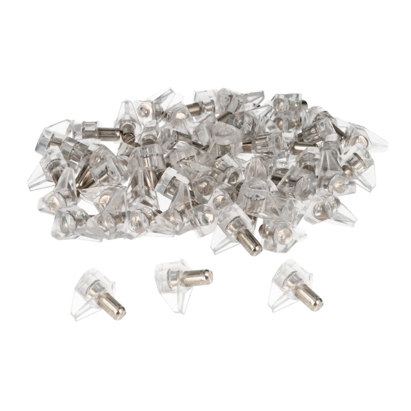 Soporte de Plastico Con Anclaje Metalico 5 Ø mm, Para Estanterias / Estantes (Caja 100 Unidades)