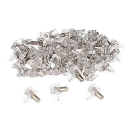 Soporte de Plastico Con Anclaje Metalico 5 Ø mm, Para Estanterias / Estantes (Caja 100 Unidades)