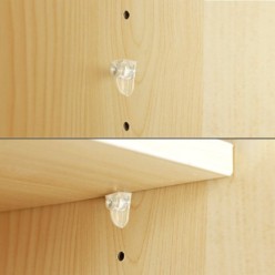 Soporte de Plastico Con Anclaje Metalico 5 Ø mm, Para Estanterias / Estantes (Caja 100 Unidades)