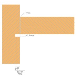 Soporte de Metalico Con Anclaje 5 Ø mm, Para Estanterias / Estantes (Caja 100 Unidades)