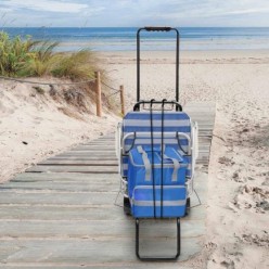 Carretilla Plegable Metalica De Carga - Porta Maletas Con Cuerda Elastica 93,5x33x44 cm, Carro De Transporte 50 Kg,