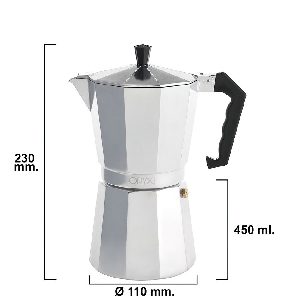 Cafetera Aluminio 9 Tazas (450 ml,) Classic al por Mayor | Almacén de Ferretería