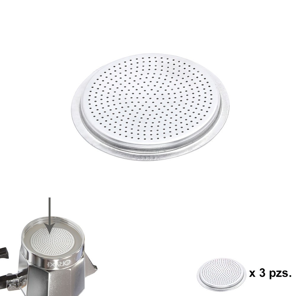 Filtro Cafetera Aluminio Classic / Inducción 2 Tazas (3 Unidades) al por Mayor | Almacén de Ferretería