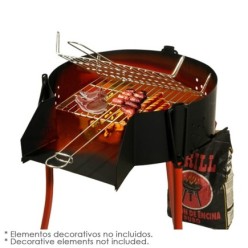 Barbacoa Rustica Multiusos Ø 50 cm, Valida Para Carbon, Leña y Paelleros,