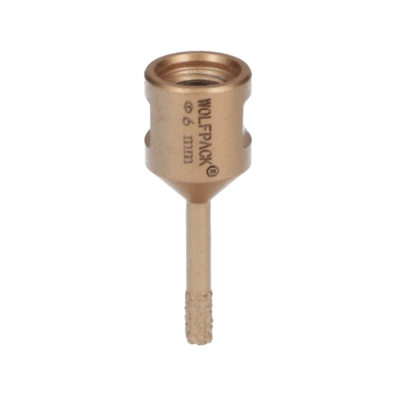 Corona Diamante Para Amoladora Ø 6 mm, Conexión Rosca M14, Corte Seco