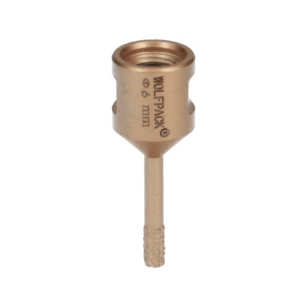 Corona Diamante Para Amoladora Ø 6 mm, Conexión Rosca M14, Corte Seco
