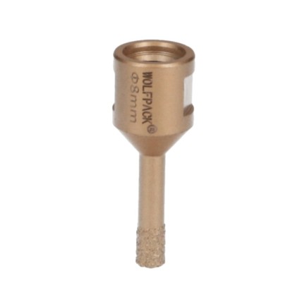 Corona Diamante Para Amoladora Ø 8 mm, Conexión Rosca M14, Corte Seco