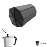 Pomo Cafetera Aluminio Classic 2 / 3 / 6 / 9 y 12 tazas (3 piezas) al por Mayor | Almacén de Ferretería