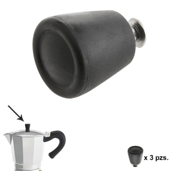 Pomo Cafetera Aluminio Inducción 6 / 9 / 12 Tazas (3 piezas) al por Mayor | Almacén de Ferretería