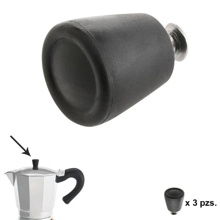Pomo Cafetera Aluminio Inducción 6 / 9 / 12 Tazas (3 piezas) al por Mayor | Almacén de Ferretería