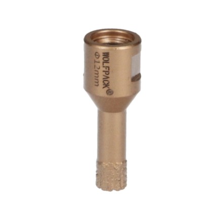 Corona Diamante Para Amoladora Ø 12 mm, Conexión Rosca M14, Corte Seco