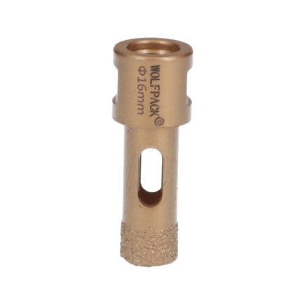 Corona Diamante Para Amoladora Ø 16 mm, Conexión Rosca M14, Corte Seco