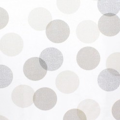 Mantel Hule Rectangular Circulos Beige Impermeable Antimanchas PVC 140x250 cm,  Recortable Uso Interior y Exterior