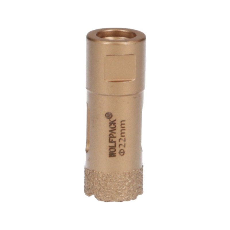 Corona Diamante Para Amoladora Ø 22 mm, Conexión Rosca M14, Corte Seco