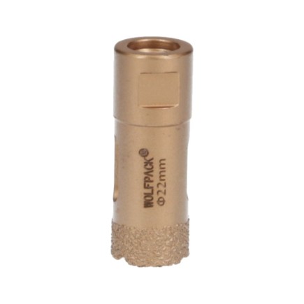 Corona Diamante Para Amoladora Ø 22 mm, Conexión Rosca M14, Corte Seco