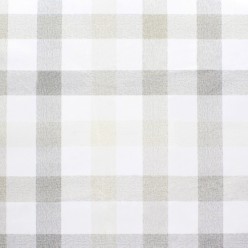 Mantel Hule Redondo Cuadros Beige Impermeable Antimanchas PVC Ø 140 cm, Uso Interior y Exterior