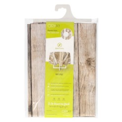 Mantel Hule Redondo Tablones Madera Impermeable Antimanchas PVC Ø 140 cm, Uso Interior y Exterior