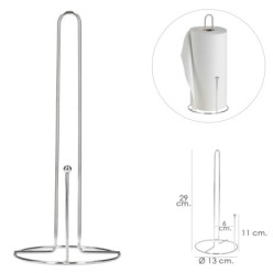 Portarrollos Papel Cocina Vertical, Cromado, 13x29 cm,