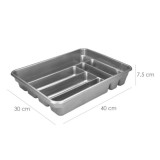 Cubertero Plastico Para Cajon, Color Plata 40x30x7 cm, al por Mayor | Almacén de Ferretería