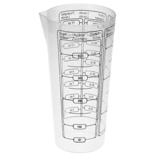 Vaso Medidor Plastico Oryx 500 ml, 8,5x6x16 cm, al por Mayor | Almacén de Ferretería