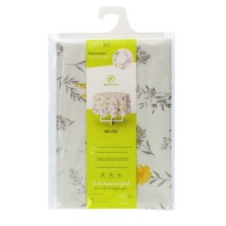 Mantel Hule Redondo Flores Amarillas Impermeable Antimanchas PVC Ø140 cm, Uso Interior y Exterior