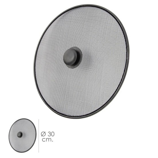 Tapa Anti Salpicaduras Sarten Acero Ø 30 cm, Negro, al por Mayor | Almacén de Ferretería