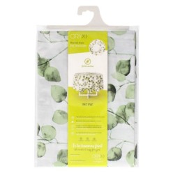 Mantel Hule Redondo Hojas Verdes Impermeable Antimanchas PVC Ø140 cm, Uso Interior y Exterior