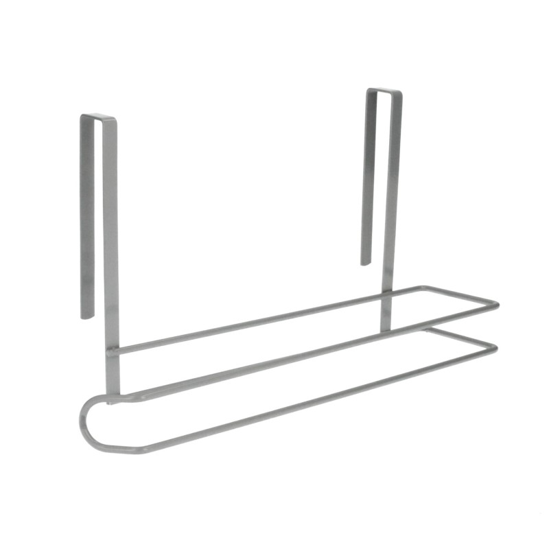 Colgador Portarrollos Papel Cocina, Acero Para Puertas, Encimeras, Muebles, 32,5x18x10 cm,