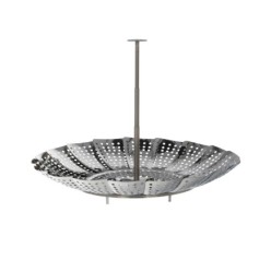 Cesta Vaporera Acero Inoxidable, Plegable Ø 13,5 / 23 cm, Cocina Al Vapor,