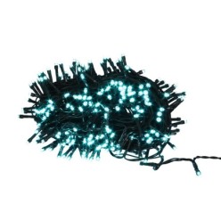 Guirnalda Luces Navidad 300 Leds Color Azul Hielo, Luz Navidad Interiores y Exteriores Ip44