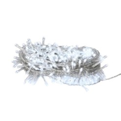 Guirnalda Luces Navidad 300 Leds Color Blanco Frio Luz Navidad Interiores y Exteriores Ip44, Cable Transparente,